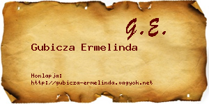 Gubicza Ermelinda névjegykártya
